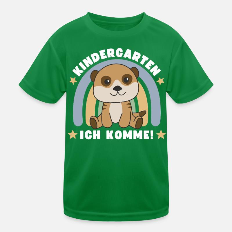 Kindergarten Ich Komme! Erdmännchen Kinder Funktions-T-Shirt
