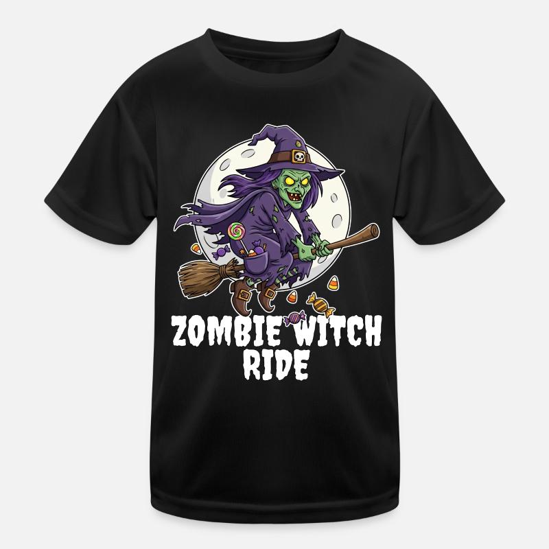 ZOMBIE WITCH RIDE - ZOMBIE HALLOWEEN Kinder Funktions-T-Shirt