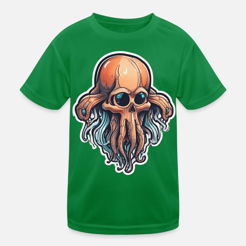 Eco-Friendly Squid Skull Kids Functional T-Shirt