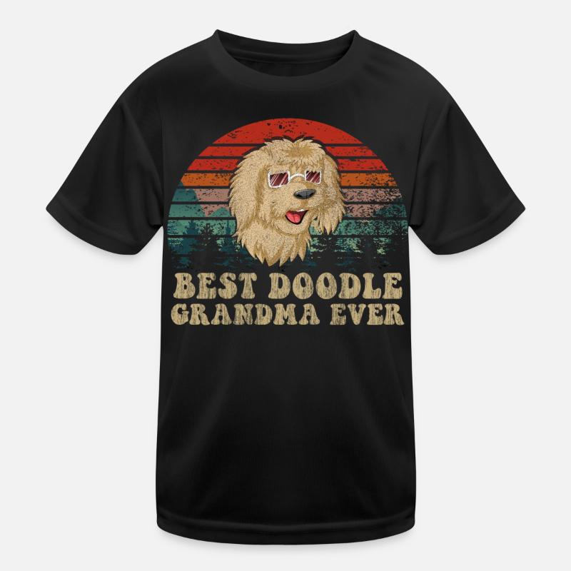 Best Doodle Grandma Tee Kids Functional T-Shirt