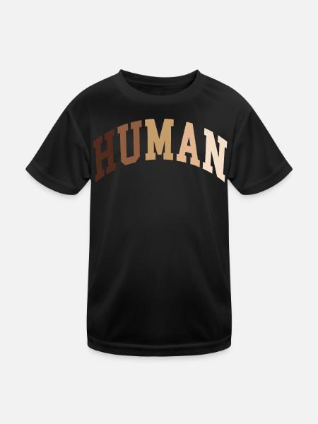 Human Human African - Kids Functional T-Shirt - black - Front