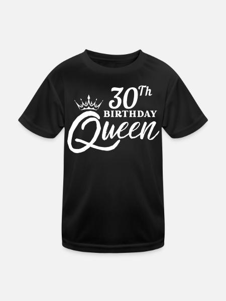 30. Geburtstag - Kinder Funktions-T-Shirt - Schwarz