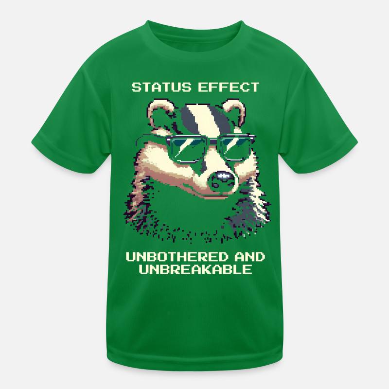 Status-Effekt: Unerschütterlich | Dachs Wald Kinder Funktions-T-Shirt