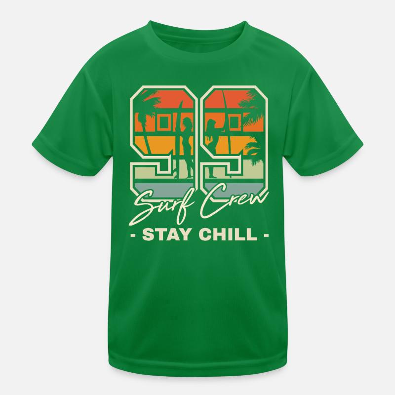 Rétro coucher de soleil Surf Chill Design T-shirt sport Enfant