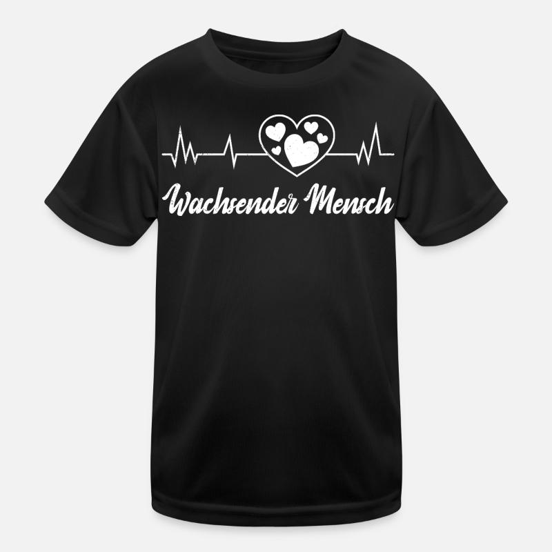 Werdende Mutter WACHSENDER MENSCH Lustig - Kinder Funktions-T-Shirt - Schwarz