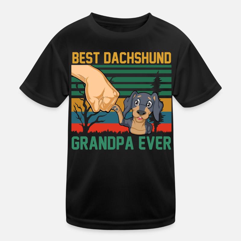 Dackel-Opa Kinder Funktions-T-Shirt