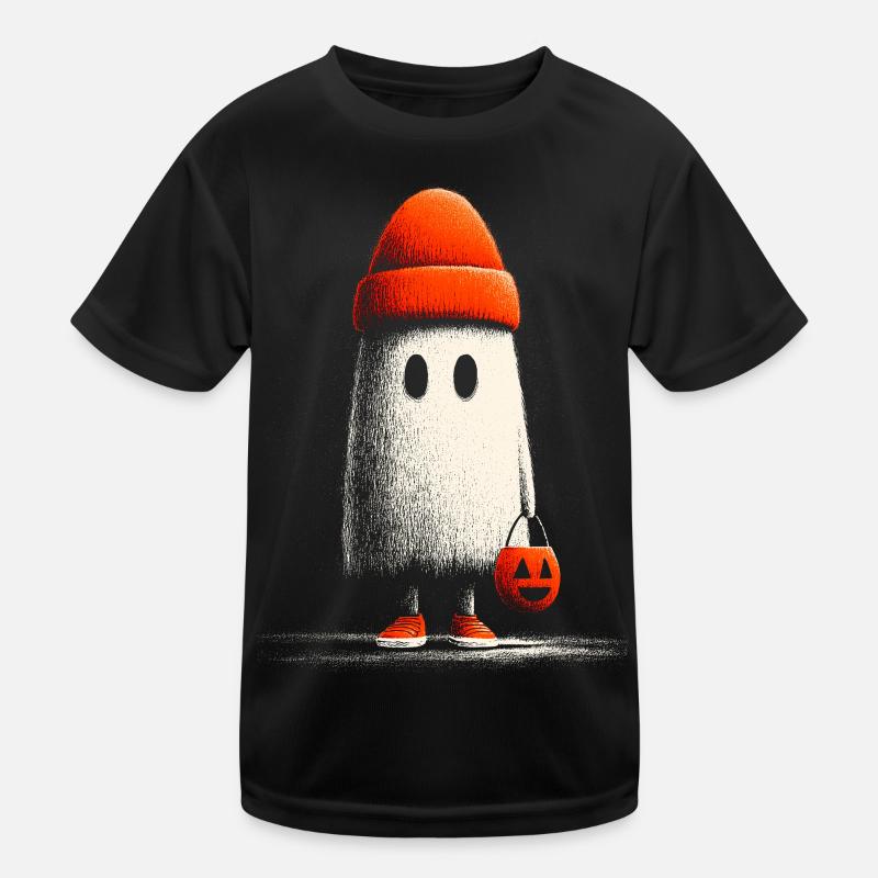 Beanie_Ghost - Kinder Funktions-T-Shirt - Schwarz