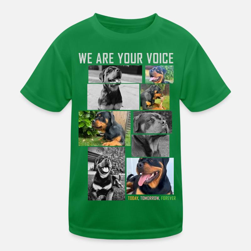 Hundeische Stimme Collage Kinder Funktions-T-Shirt