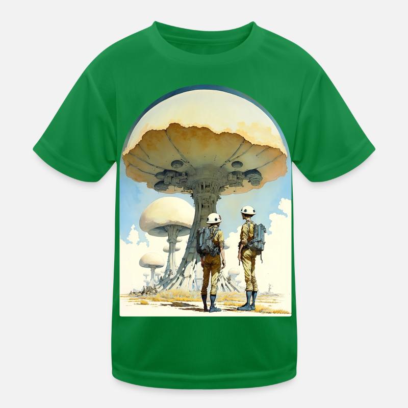 Champignon Art Numérique de l’Espace Années 70 T-shirt sport Enfant