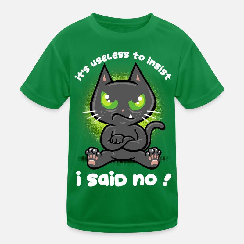 Störrische Katze Kinder Funktions-T-Shirt