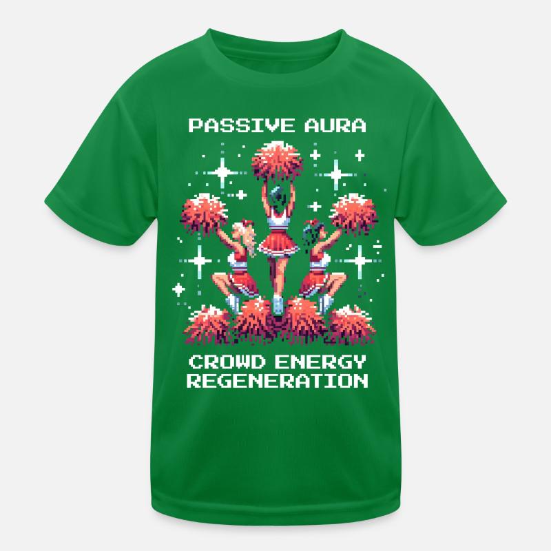 Passive Aura: Crowd Energy Boost | Cheerleading Kids Functional T-Shirt