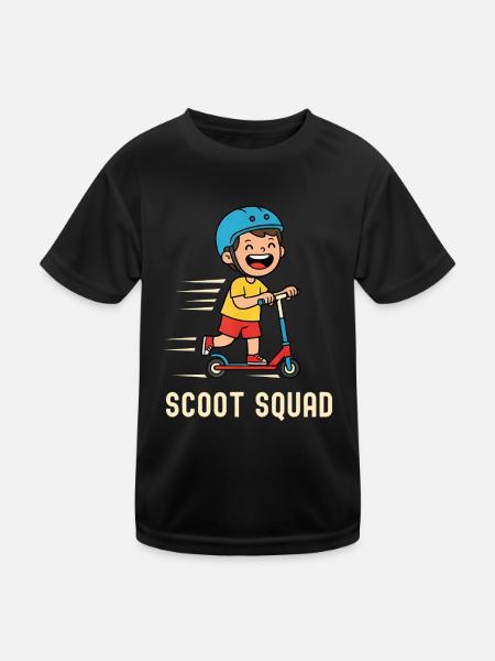 Scoot Squad – Du plaisir à trottinette pour les enfants - T-shirt sport Enfant - noir