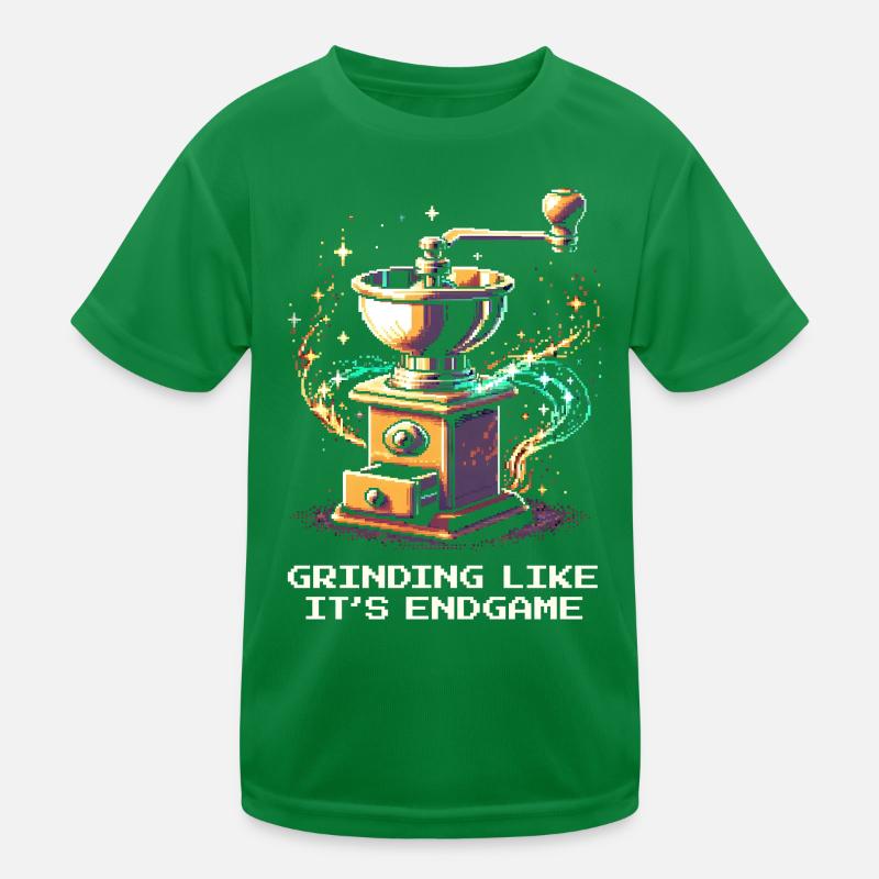 Endgame grinding | Espresso coffee Kids Functional T-Shirt