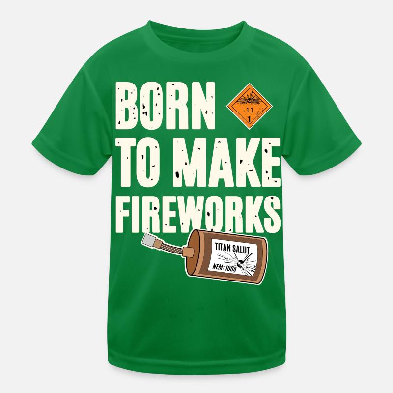 Born To Make Fireworks Kinder Funktions-T-Shirt