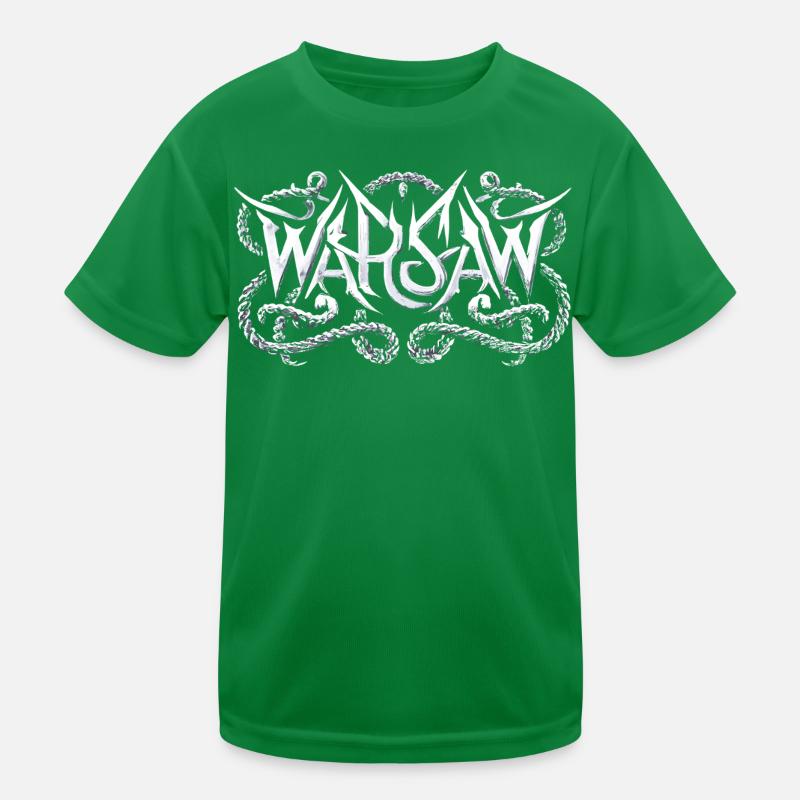 Typographie du Heavy Metal Headbanger de Varsovie T-shirt sport Enfant