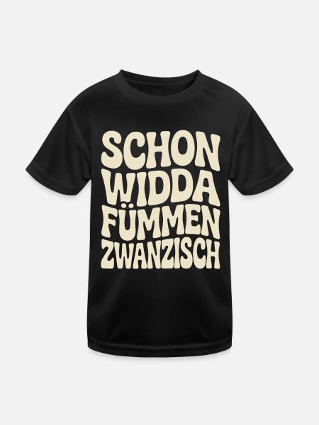Already Widda Fümmen Zwanzisch 50th birthday - Kids Functional T-Shirt - black - Front