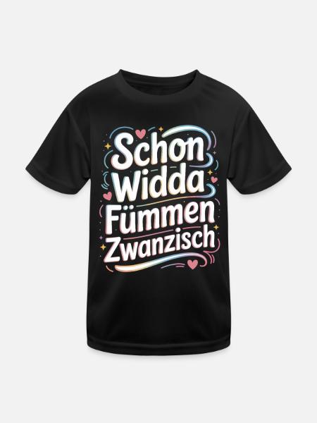 Already Widda Fümmen Zwanzisch 50th birthday - Kids Functional T-Shirt - black - Front