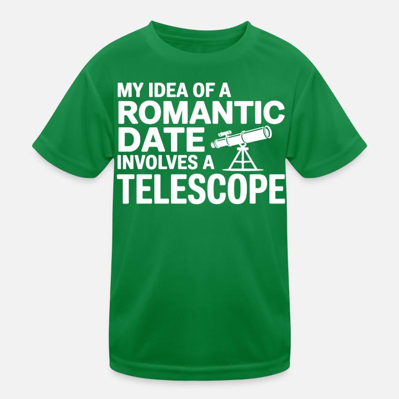 Romantic Date Telescope Journal  Kids Functional T-Shirt