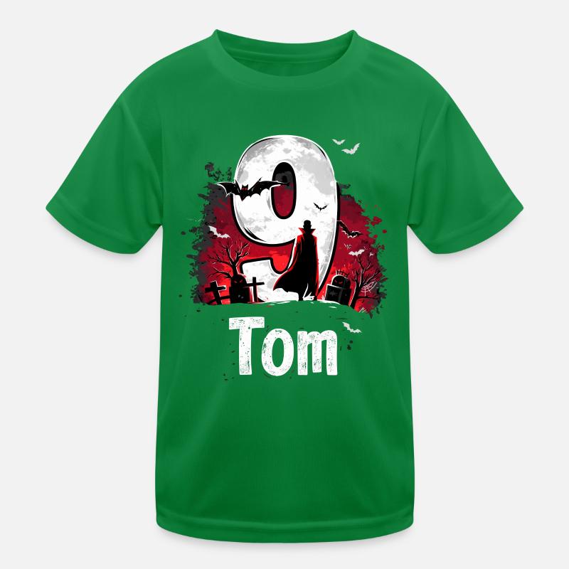Conception de nuit de fantôme effrayant d'Halloween T-shirt sport Enfant