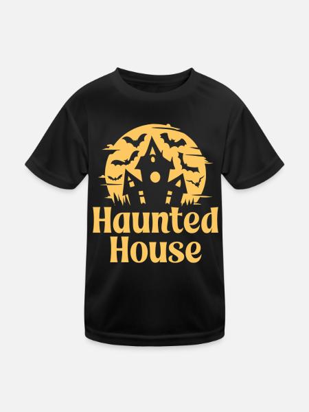 Haunted House - Kids Functional T-Shirt - black - Front