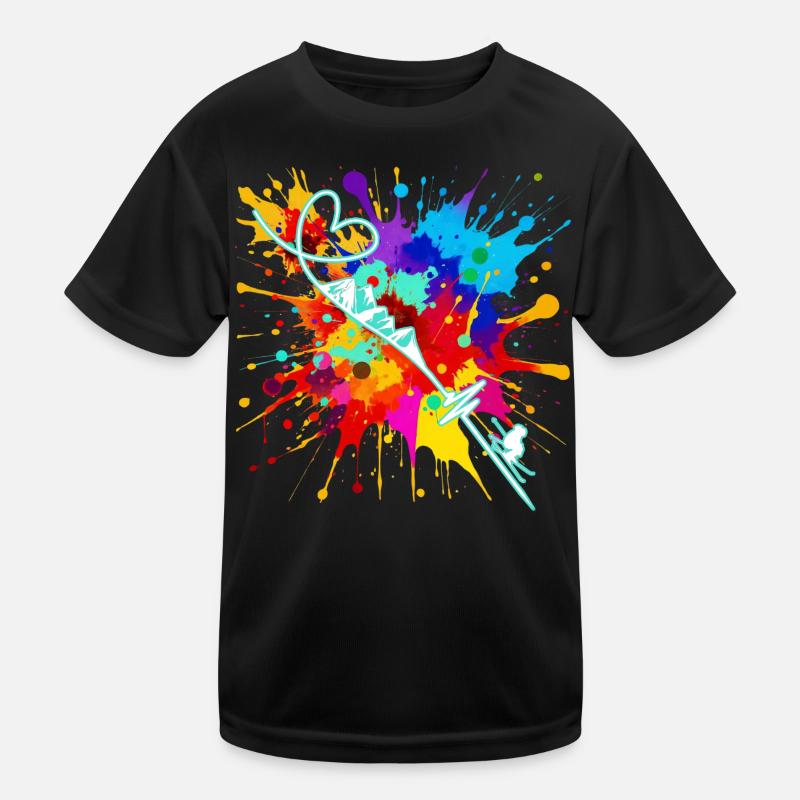 Skifahren  Kinder Funktions-T-Shirt