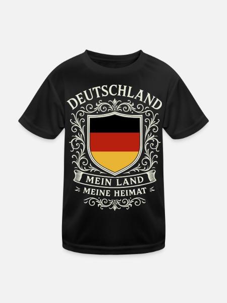 Deutschland - Mein Land - Meine Heimat - Kinder Funktions-T-Shirt - Schwarz
