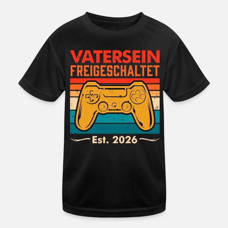 Werdender Papa VATERSEIN FREIGESCHALTET 2026 Kinder Funktions-T-Shirt