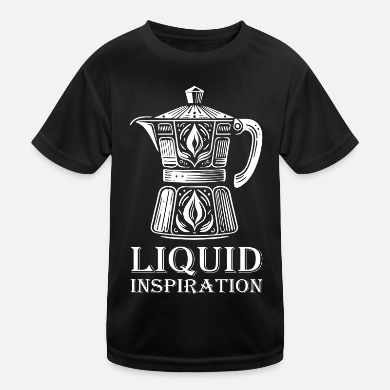 Coffee Pot Design – Liquid Inspiration Kids Functional T-Shirt