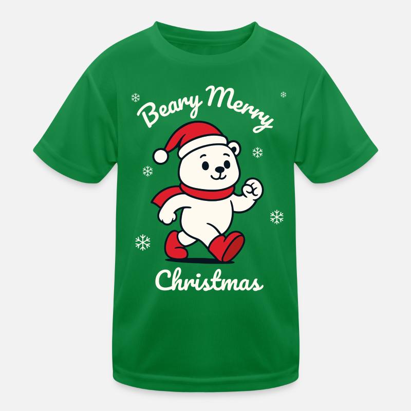 Süßer Eisbär - Weihnachts Wortspiel Kinder Funktions-T-Shirt