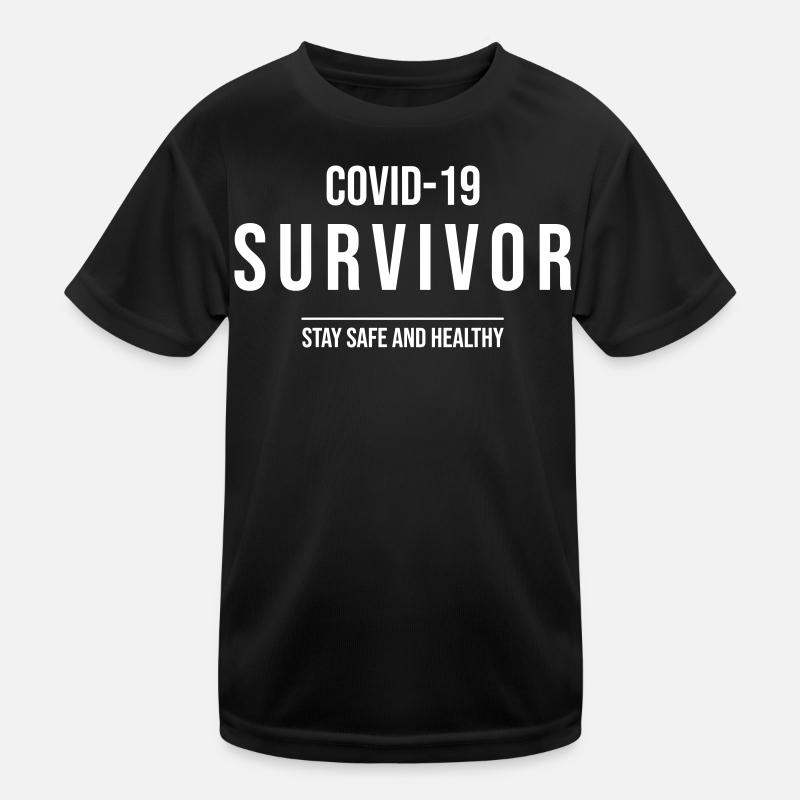 Corona Survivor Design Geschenk Kinder Funktions-T-Shirt