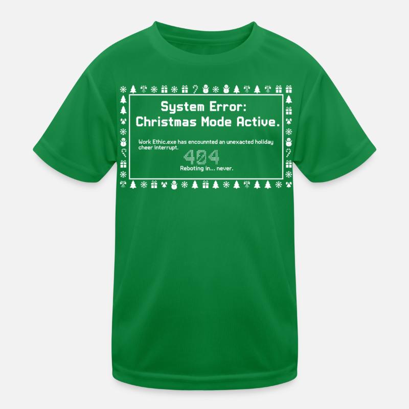 Christmas Mode Active Kids Functional T-Shirt