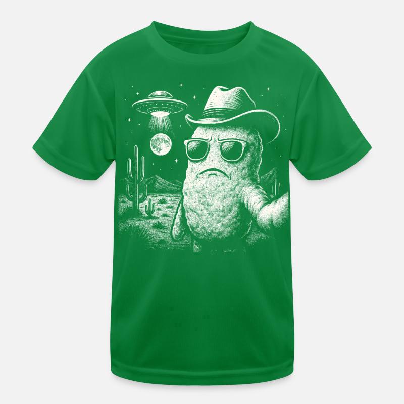 Humor Wüste UFO Selfie Chicken Nugget Kinder Funktions-T-Shirt