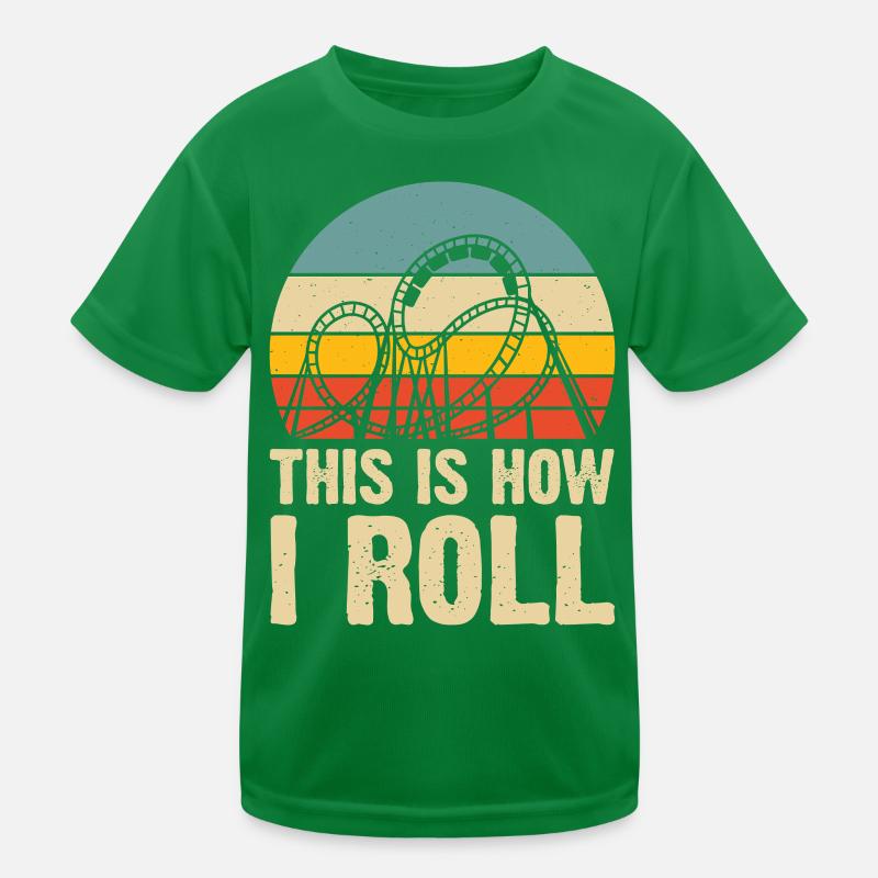 Achterbahn Kinder Funktions-T-Shirt