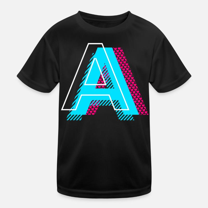 Anfangsbuchstabe A Kinder Funktions-T-Shirt