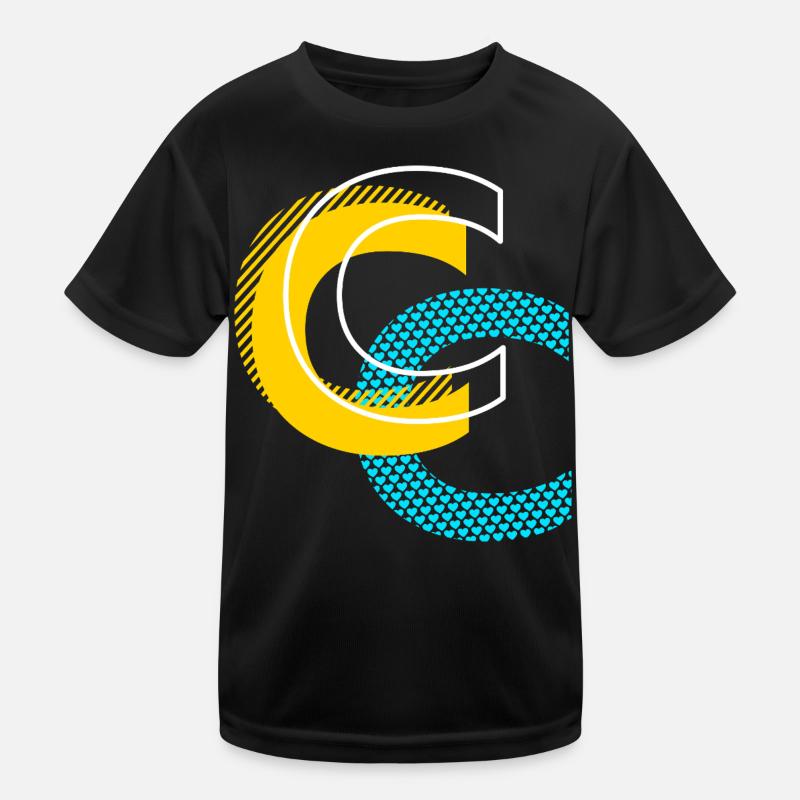 Anfangsbuchstabe C Kinder Funktions-T-Shirt