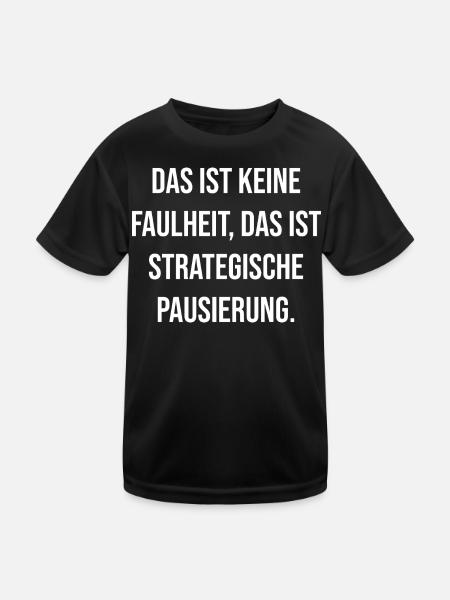 Strategic Break Typography - Kids Functional T-Shirt - black