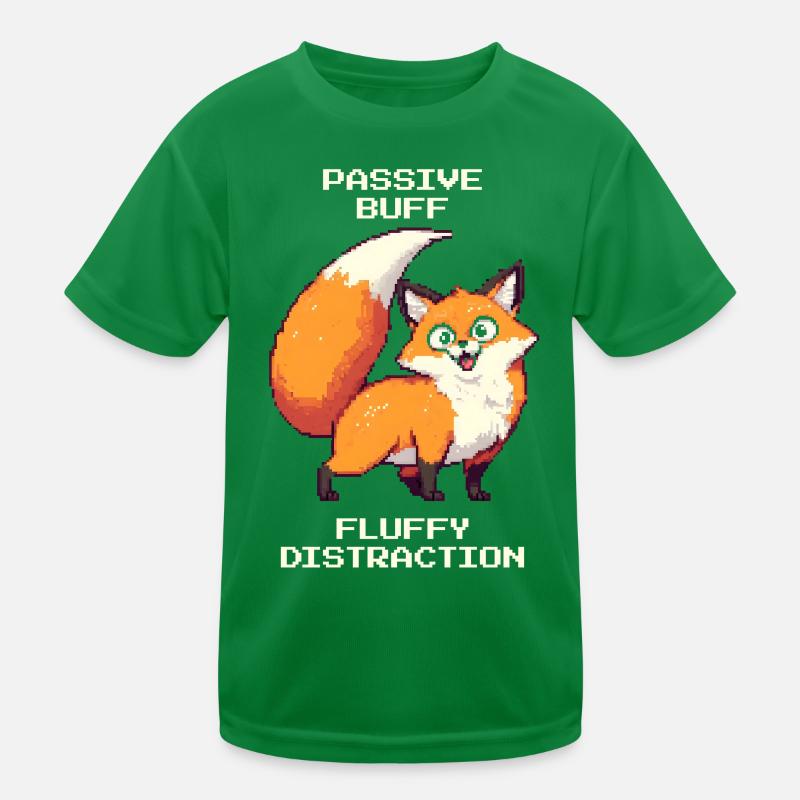 Fluffy Distraction | derpy fox Kids Functional T-Shirt