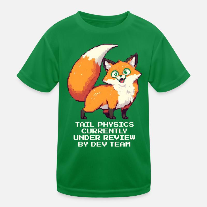 Schwanzphysik in Prüfung | Fuchs, Dev, Humor Kinder Funktions-T-Shirt