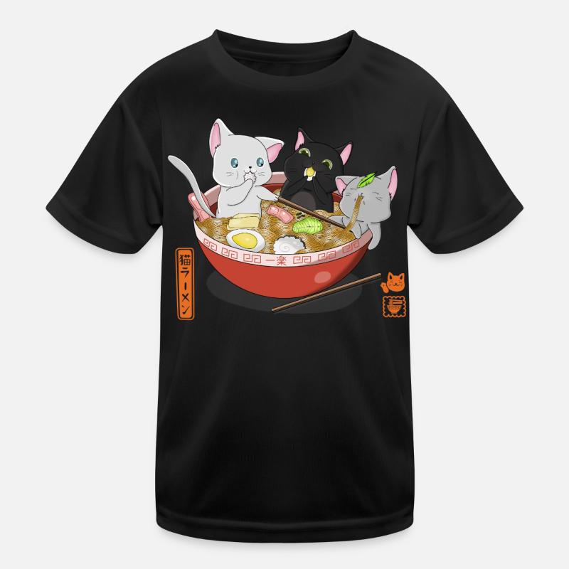 Süßes Otaku-Katzen-Ramen-Shirt Kinder Funktions-T-Shirt