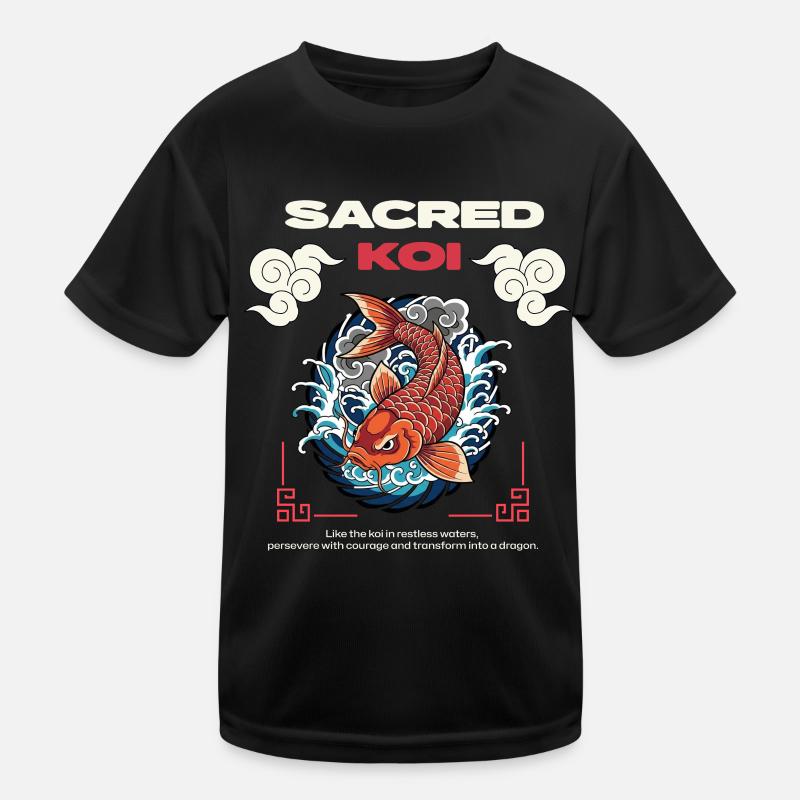 Heilige Koi Kinder Funktions-T-Shirt