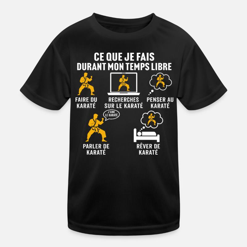 In meiner Freizeit mache ich Karate Kinder Funktions-T-Shirt
