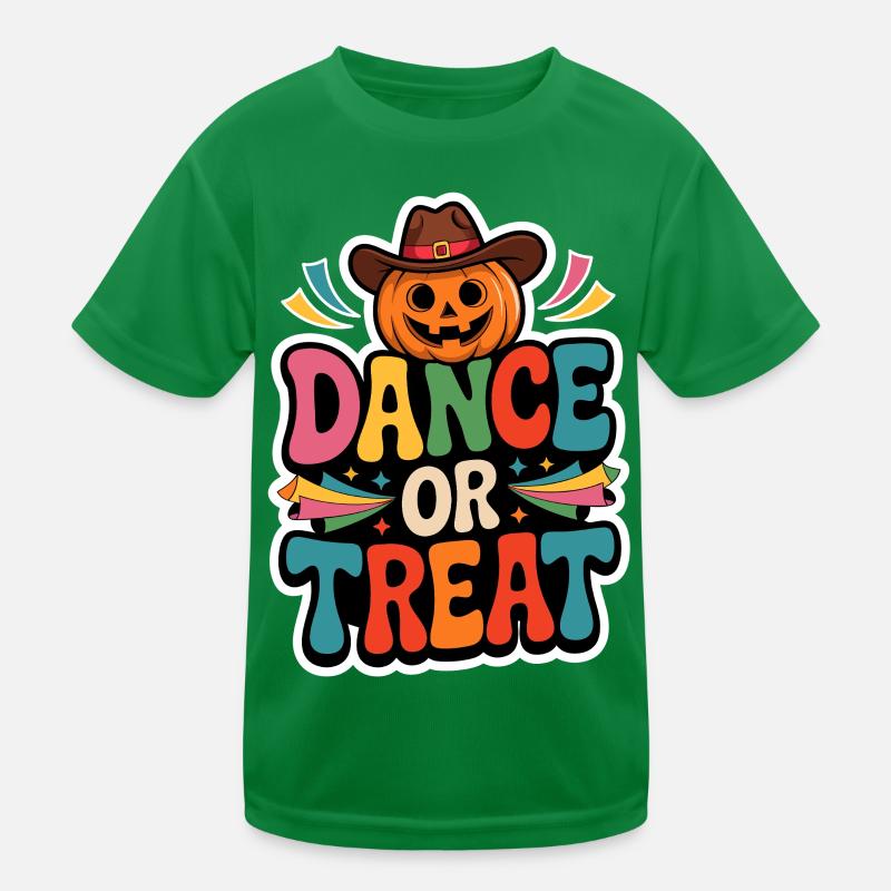 Dance or Prank Halloween Pumpkin Kids Functional T-Shirt