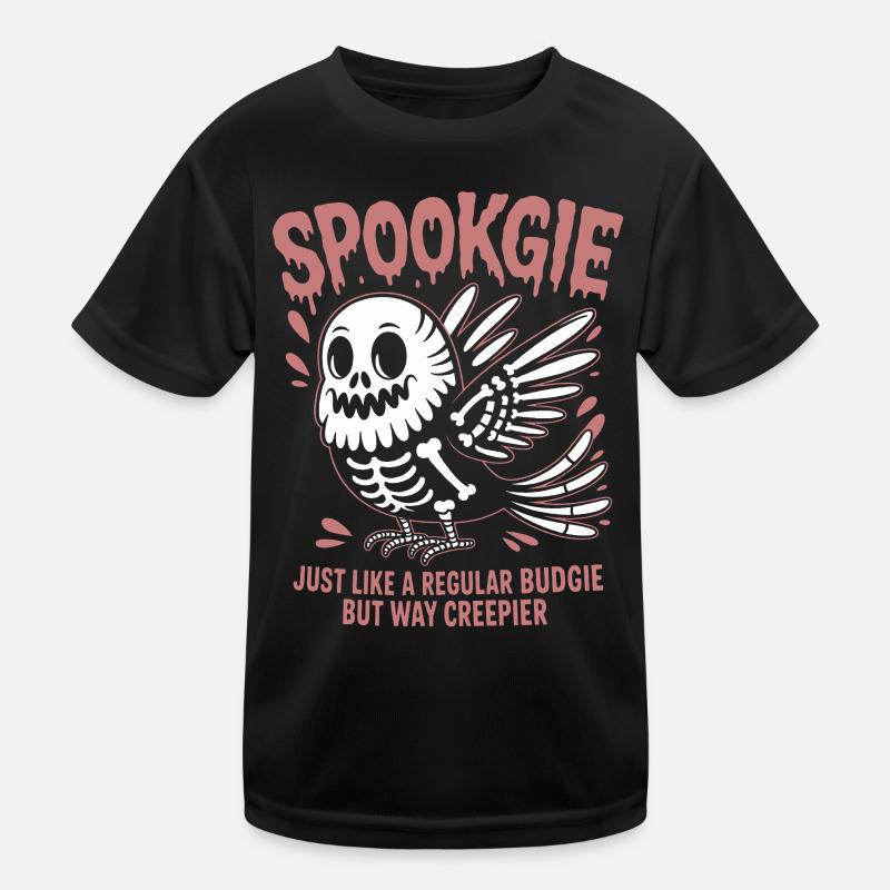 Perruche hantée Squelette Perruche oiseau T-shirt sport Enfant
