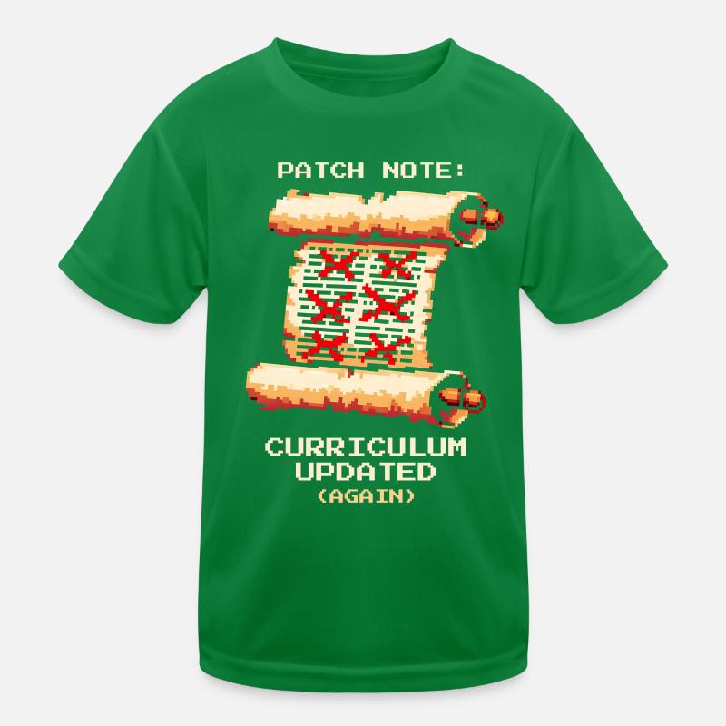 Notes de mise à jour : programme mis à jour | Humour scolaire T-shirt sport Enfant