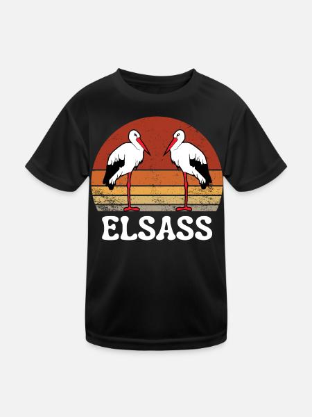 ALSACE VINTAGE STORK - Kids Functional T-Shirt - black - Front