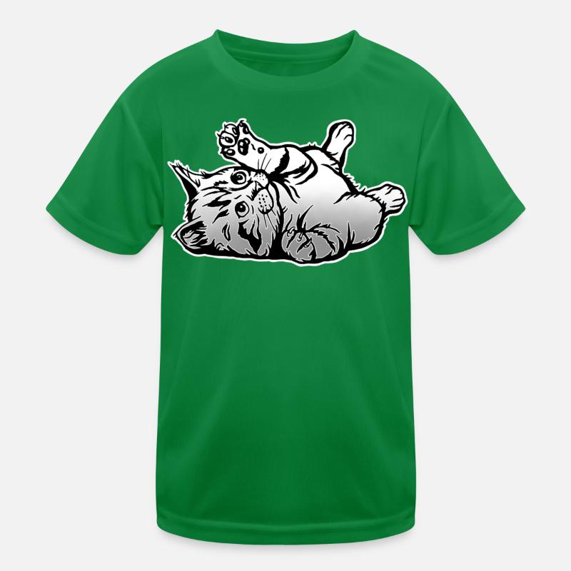 Playful Cat Kids Functional T-Shirt