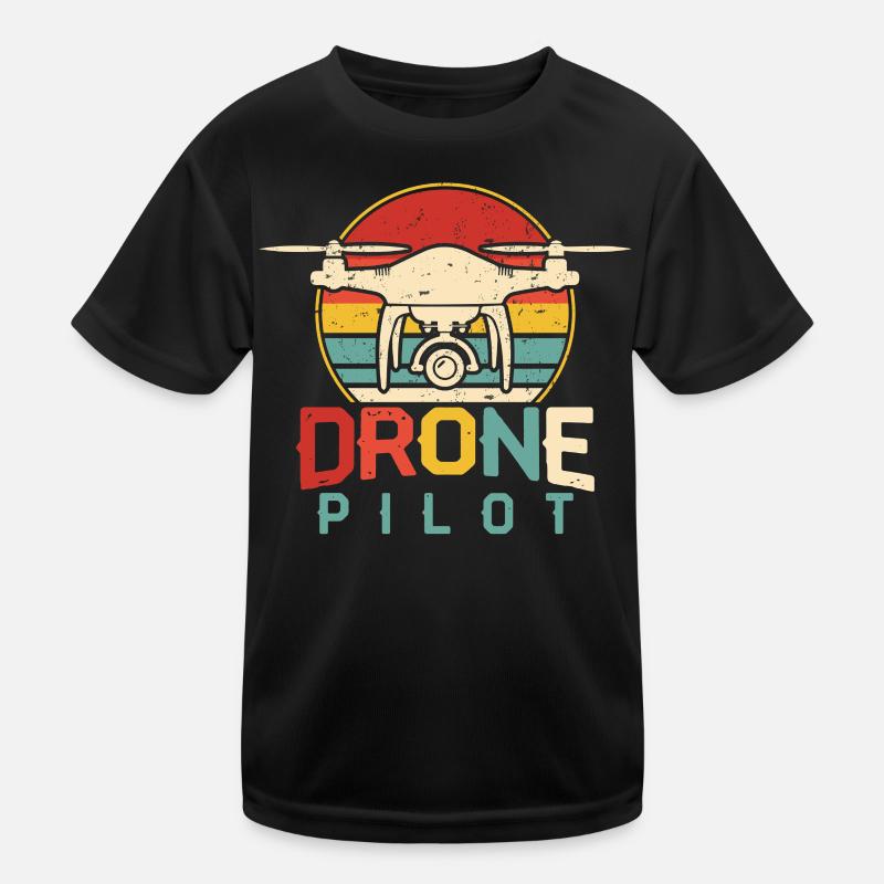 Drohne Kinder Funktions-T-Shirt