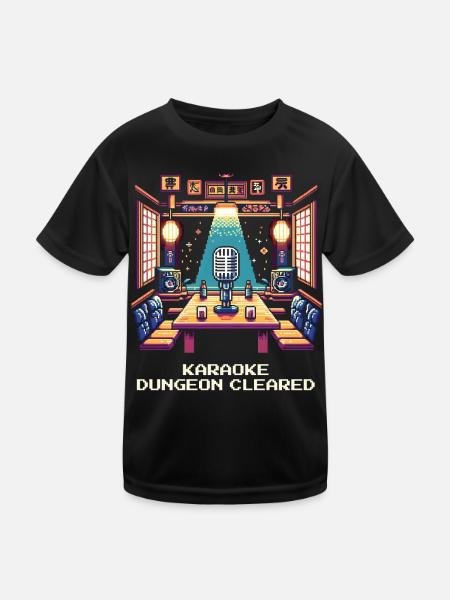 Karaoke-Dungeon geschafft | Tokio Nachtleben - Kinder Funktions-T-Shirt - Schwarz - Vorne