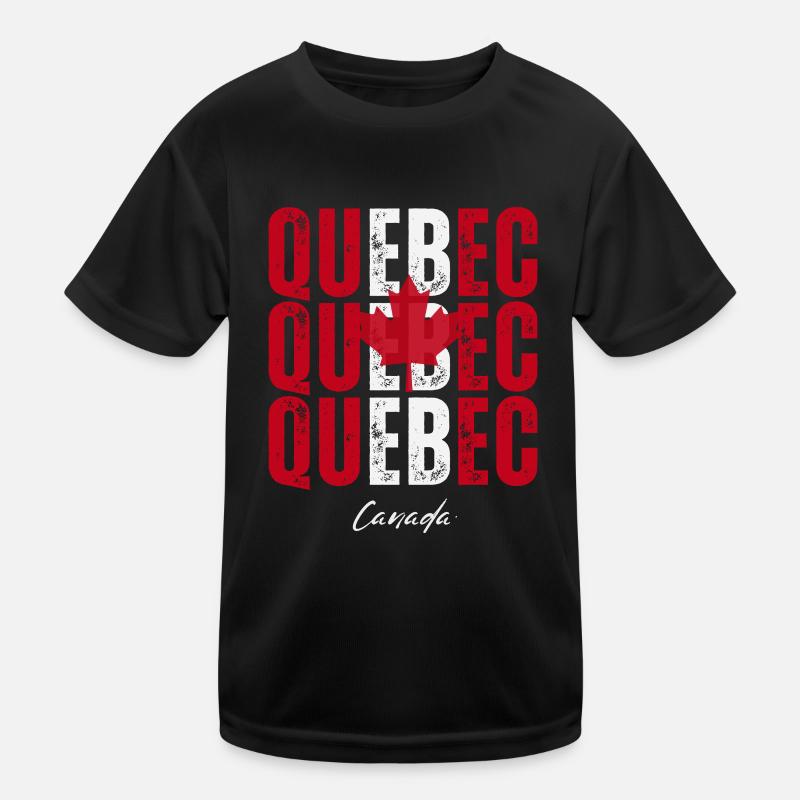 Quebec Canada, I love Quebec Kids Functional T-Shirt