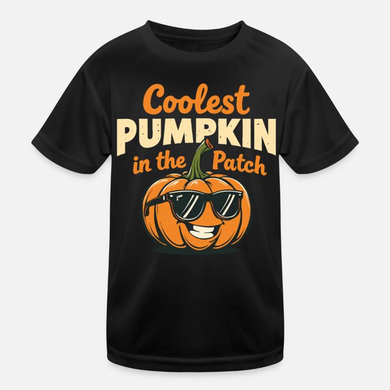 Der coolste Kürbis im Patch Kinder Funktions-T-Shirt